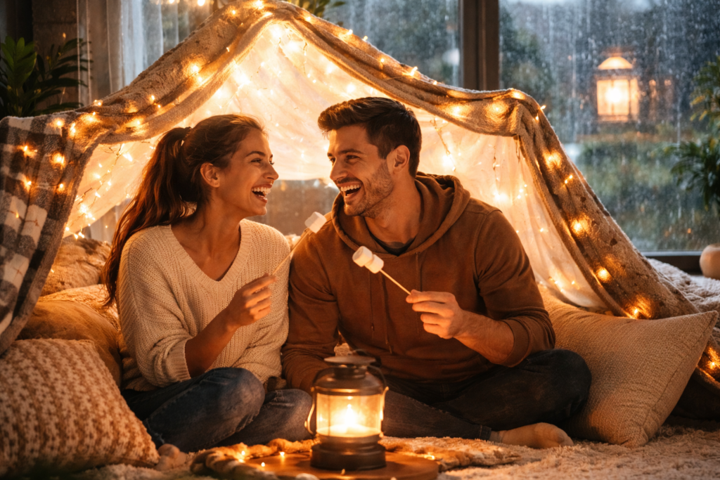 activités amusantes à faire en couple quand il pleut à la maison